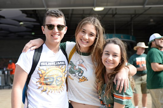 University of Miami Hurricane Fans tailgate at Sun Life Stadium before a game against the North Carolina Tar Heels at Sun Life Stadium on November 1,...