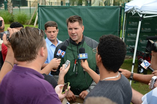 Al Golden talked to the media prior to Saturday's practice
