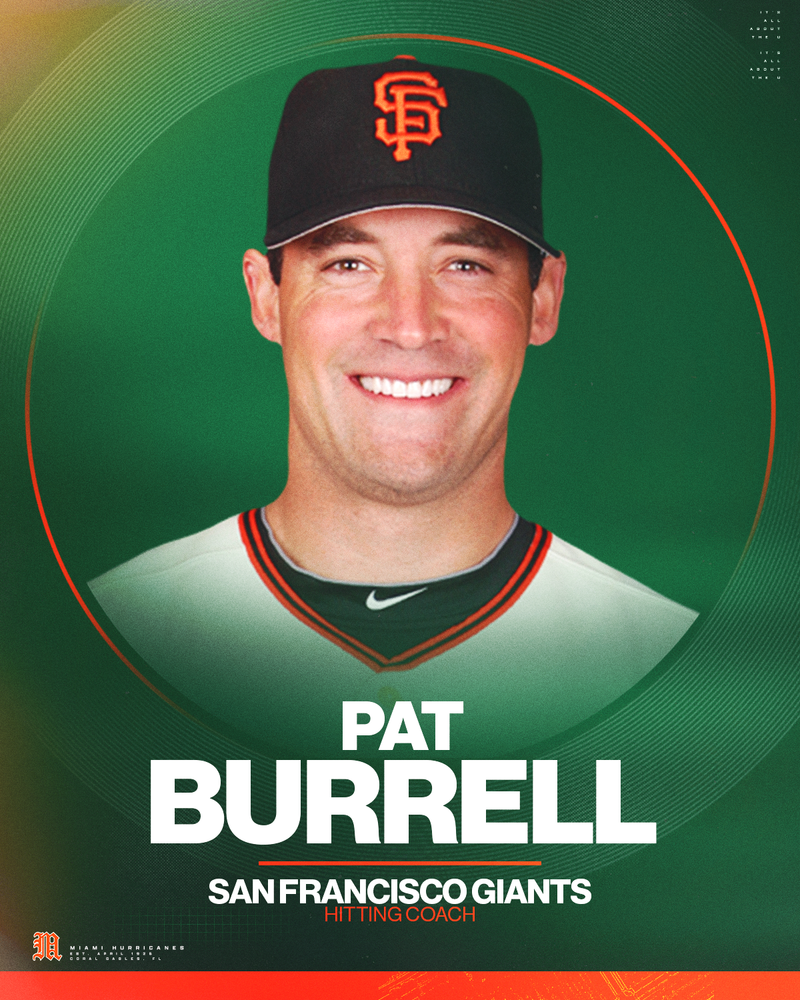 Hurricane Hall of Famer Pat Burrell Added to Giants Coaching Staff