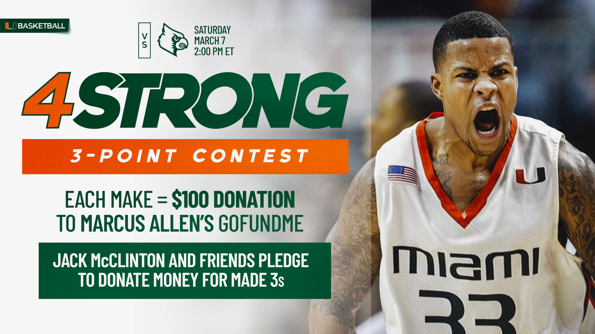 UM Hall of Famer McClinton to Benefit Allen Family with 3-Point Contest