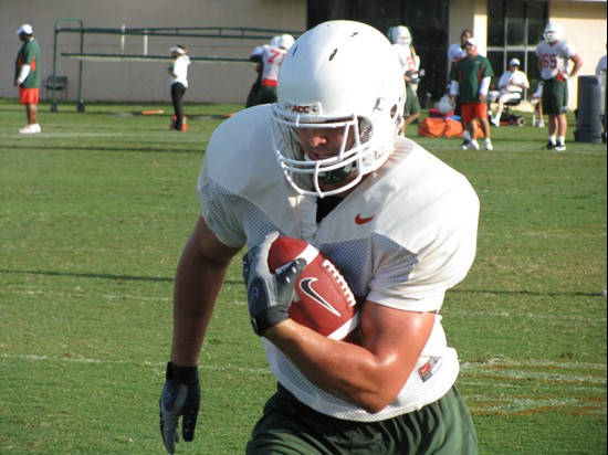 John Calhoun at practice Tuesday morning at the Greentree Practice Fields.