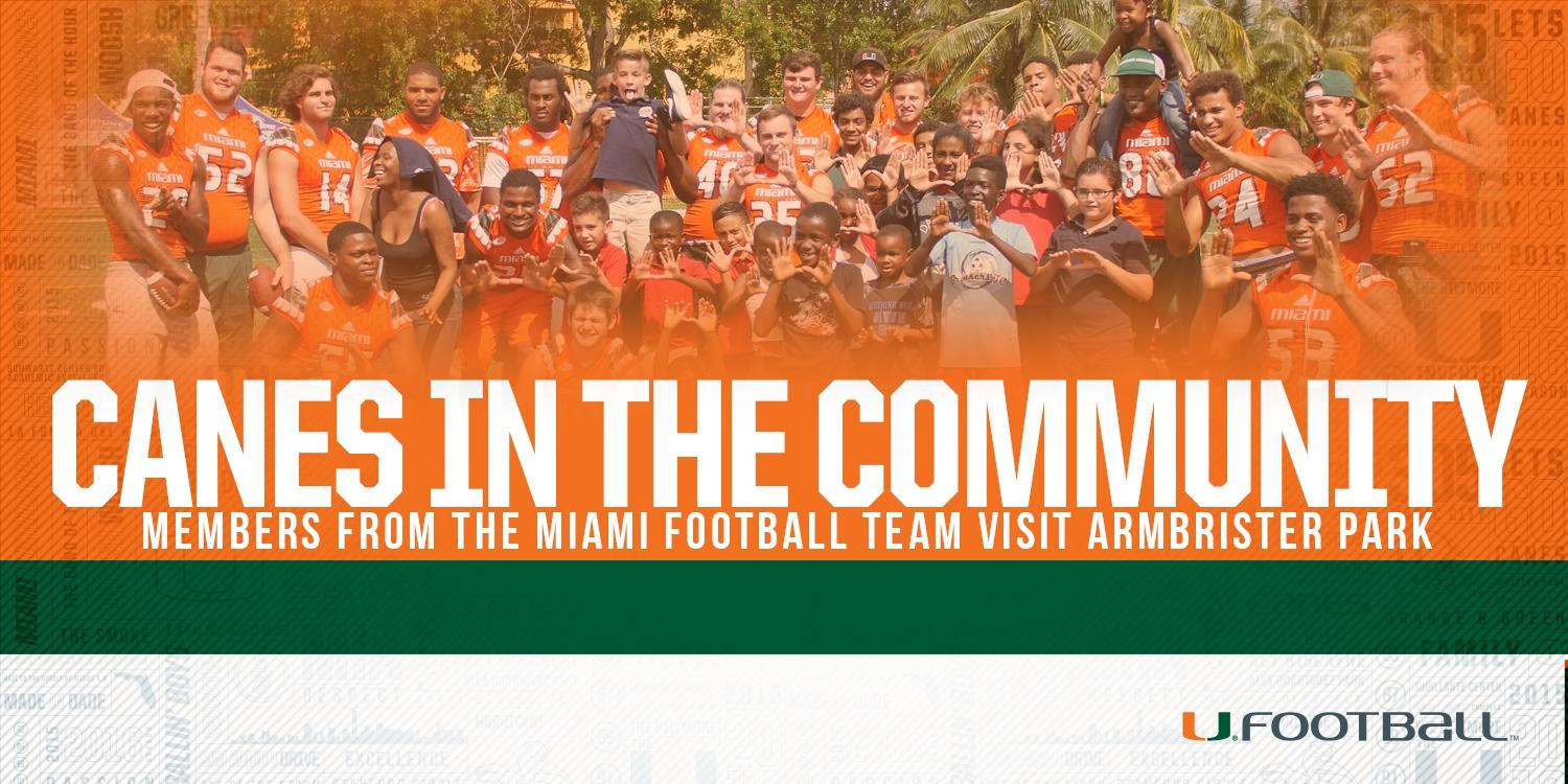 Canes In The Community: Miami Visits Armbrister Park