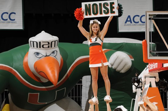 2011 Miami Hurricanes Women's Basketball vs Georgetown - Cheer