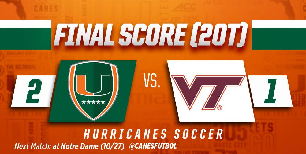 Canes Top No. 25 VT to Earn ACC Championship Berth