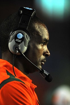 University of Miami Hurricanes head coach Randy Shannon led his team to a victory in a game against Charleston Southern University in the Canes...