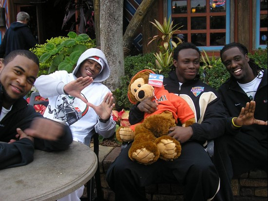 Hurricanes visit Universal Studios Saturday in Orlando.