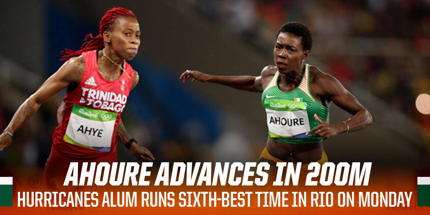 Murielle Ahoure Advances in WoMen's 200m