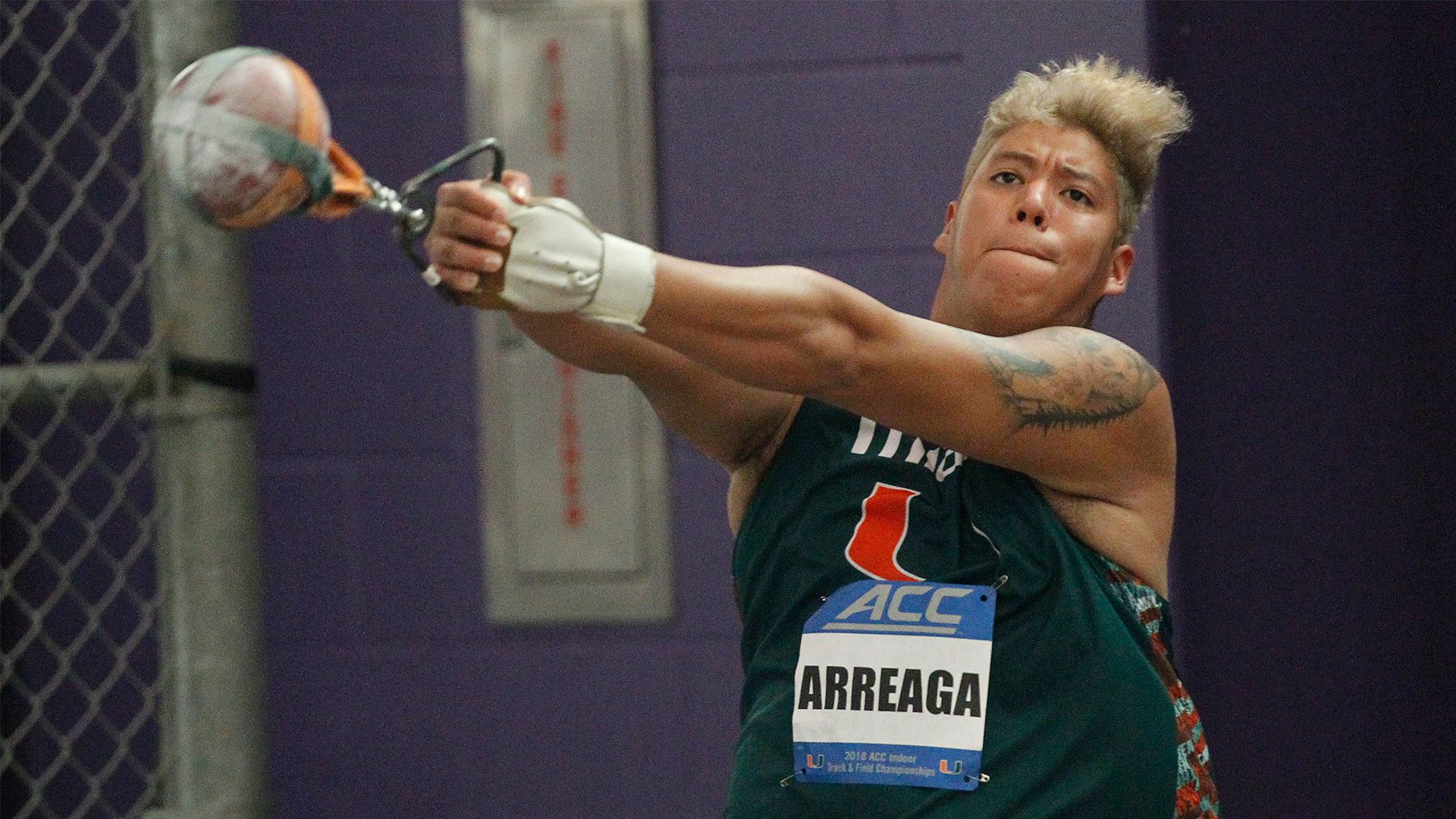 Canes Shine in Field Events on Day 2 at #ACCITF Championships