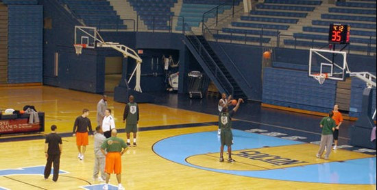 The Hurricanes practiced at the Citadel before the tournament opened.
