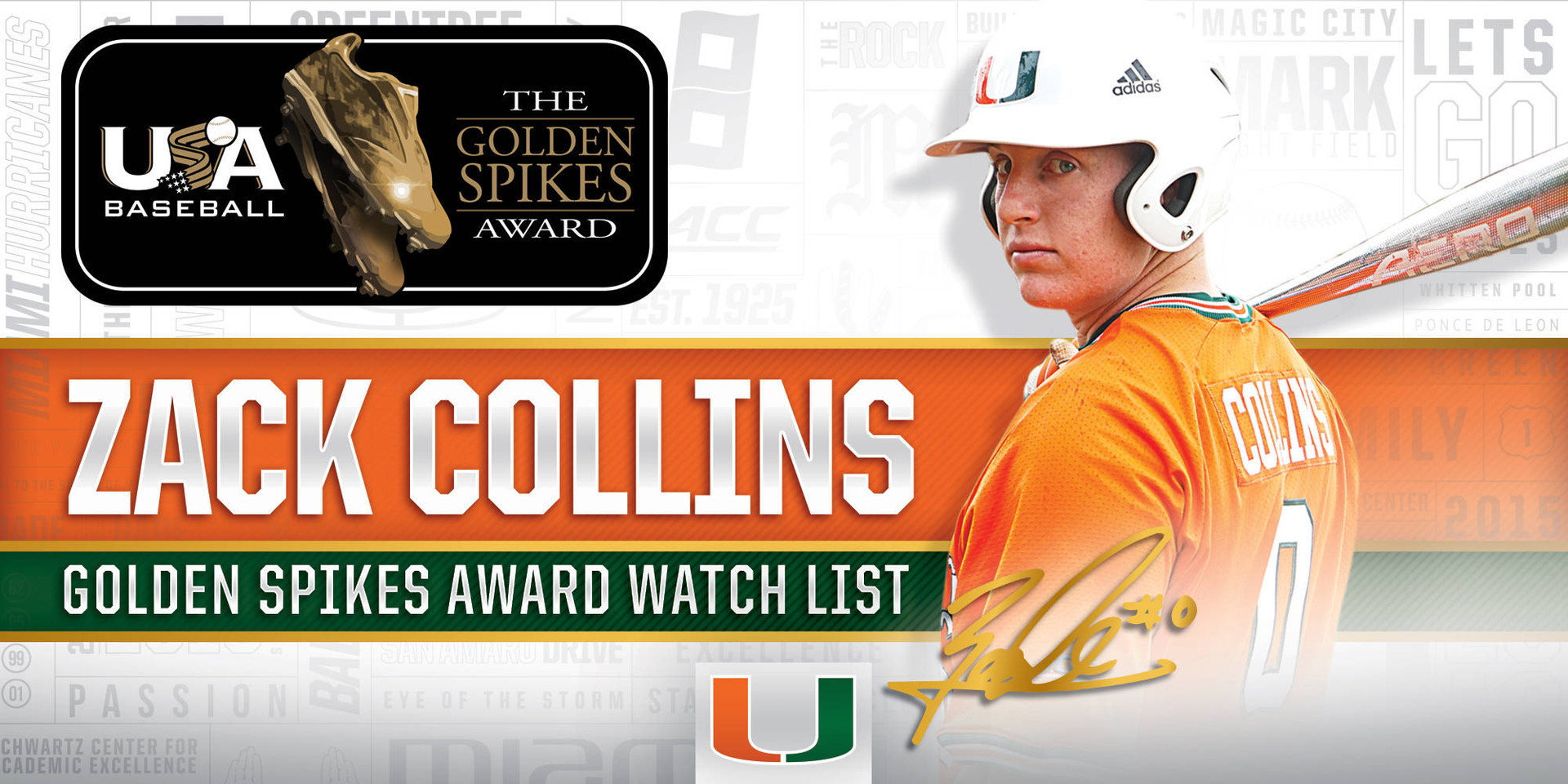 Collins Named to Golden Spikes Award Watch List