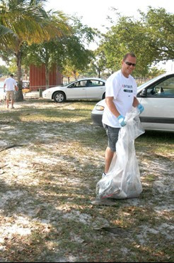UM Staff, Coaches & Student Athletes volunteer at Amelia Earhart Park Community Service Project.