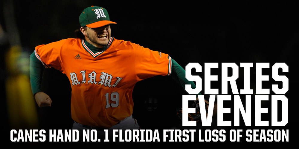 Miami Evens Series With No. 1 UF with 5-3 Win