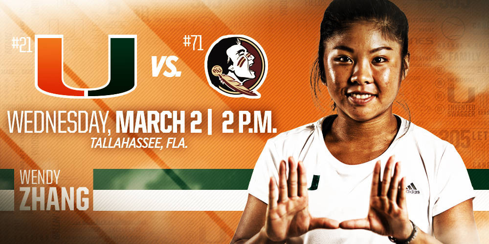 @CanesWTennis Travels to No. 71 Florida State