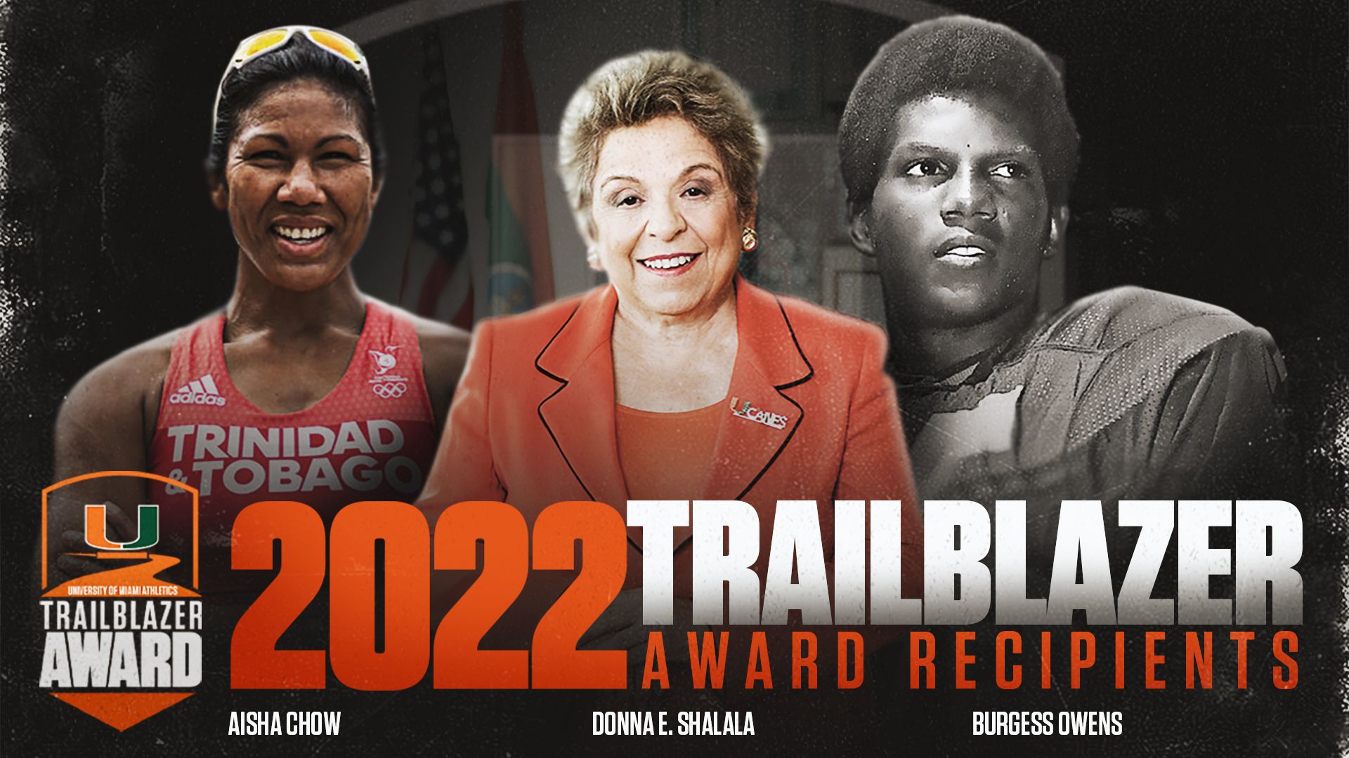 University of Miami Announces 2022 Athletics Trailblazer Award Winners