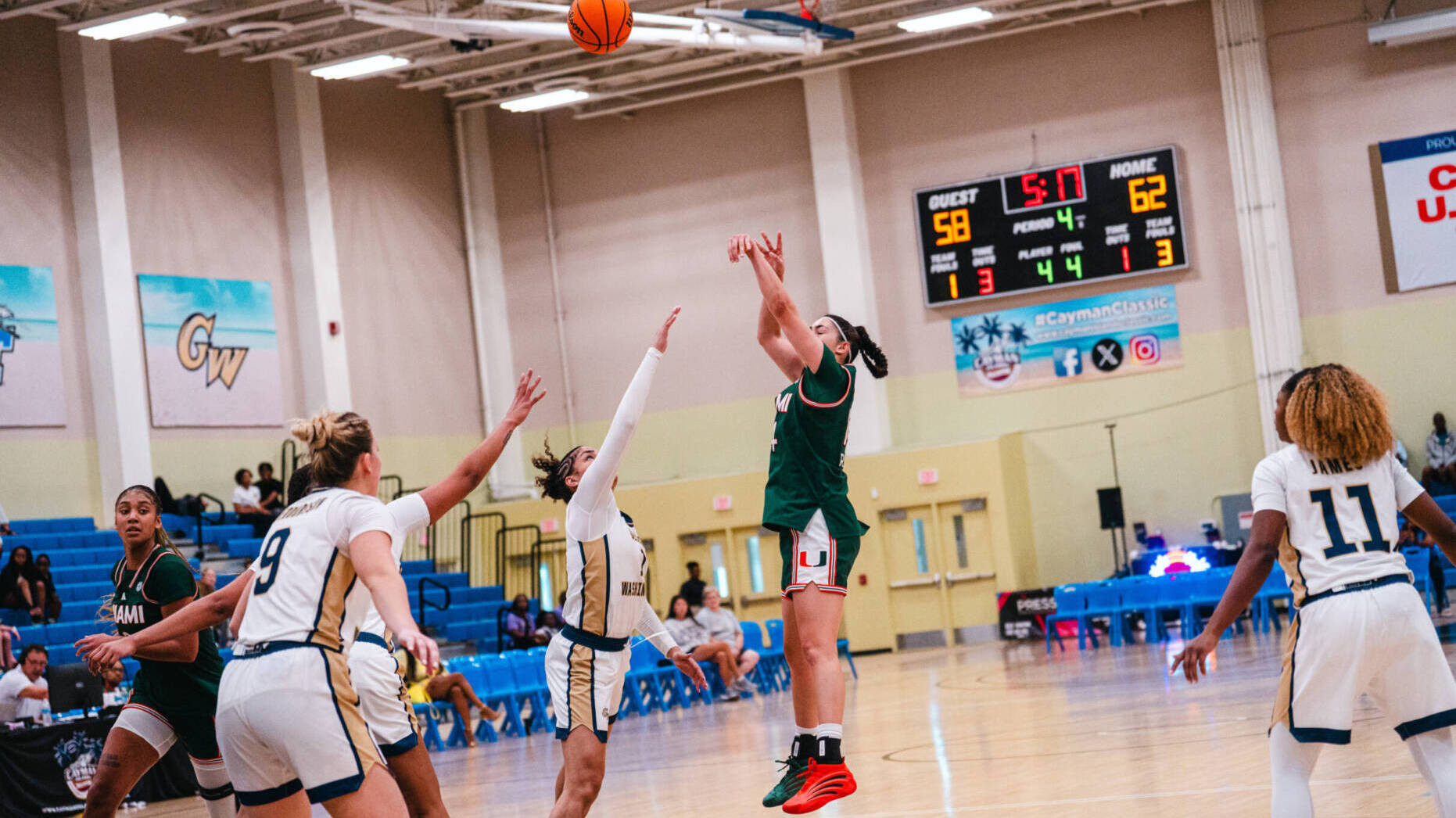 Raviv & Kyle’s 25+ Point Performances Lift Canes to 83-77 Comeback Victory over George Washington
