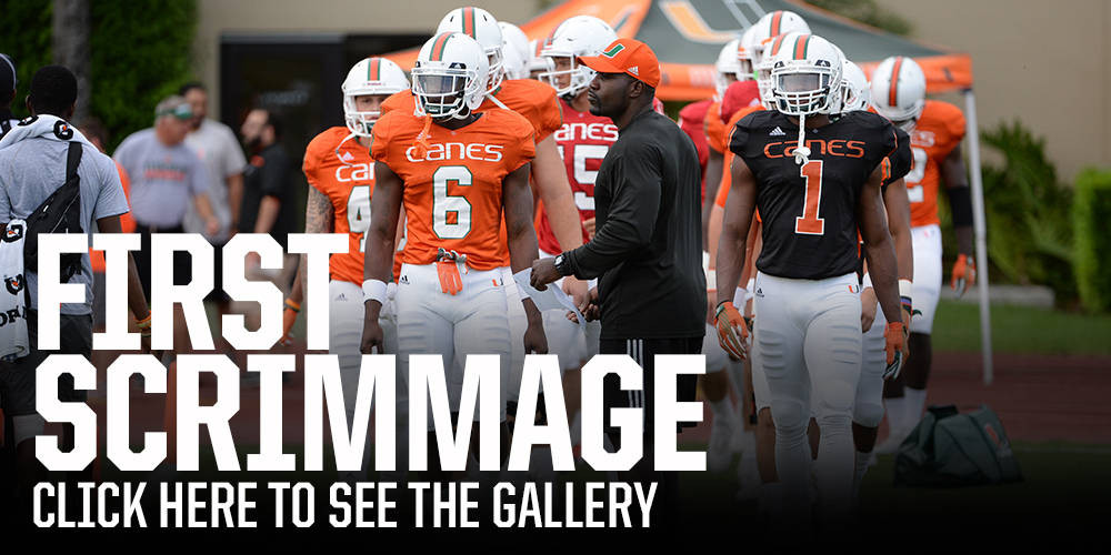 Canes Football's First Scrimmage of 2015