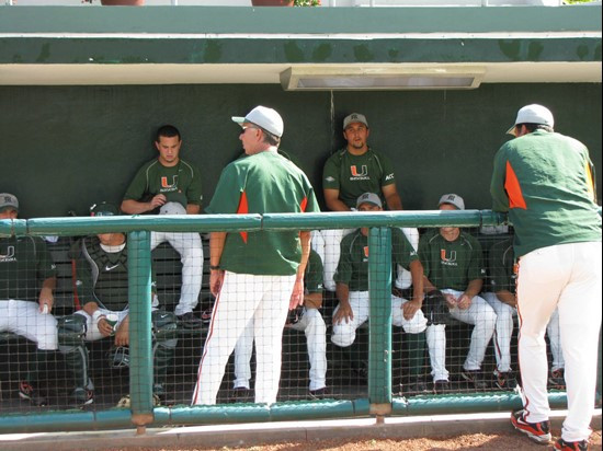 Head coach Jim Morris speaking to the team prior to the start of the first official fall practice on Oct. 15, 2009.