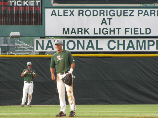 Stephen Perez at the Orange-Green World Series Wednesday afternoon at Alex Rodriguez Park.