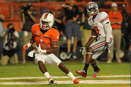 2011 Miami Hurricanes Football vs Ohio State  Allen Hurns