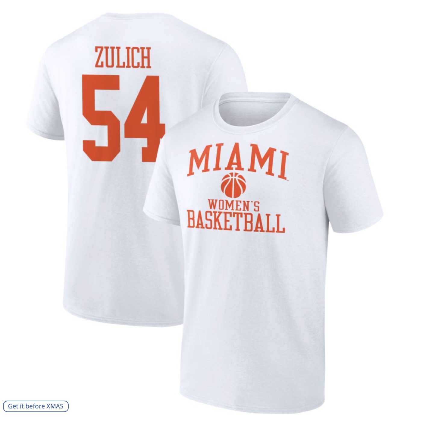 Women's Fanatics Branded White Miami Hurricanes Men's Basketball T-Shirt