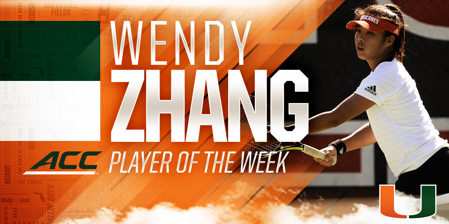 Zhang Wins First ACC Player of the Week Award