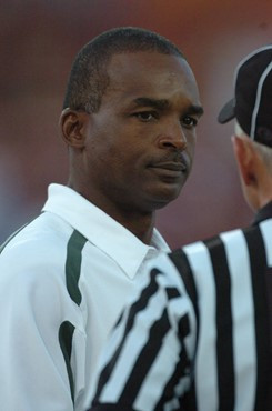 University of Miami Hurricanes head coach Randy Shannon in a game against the Texas A&M Aggies at the Orange Bowl on September 20, 2007.  The...