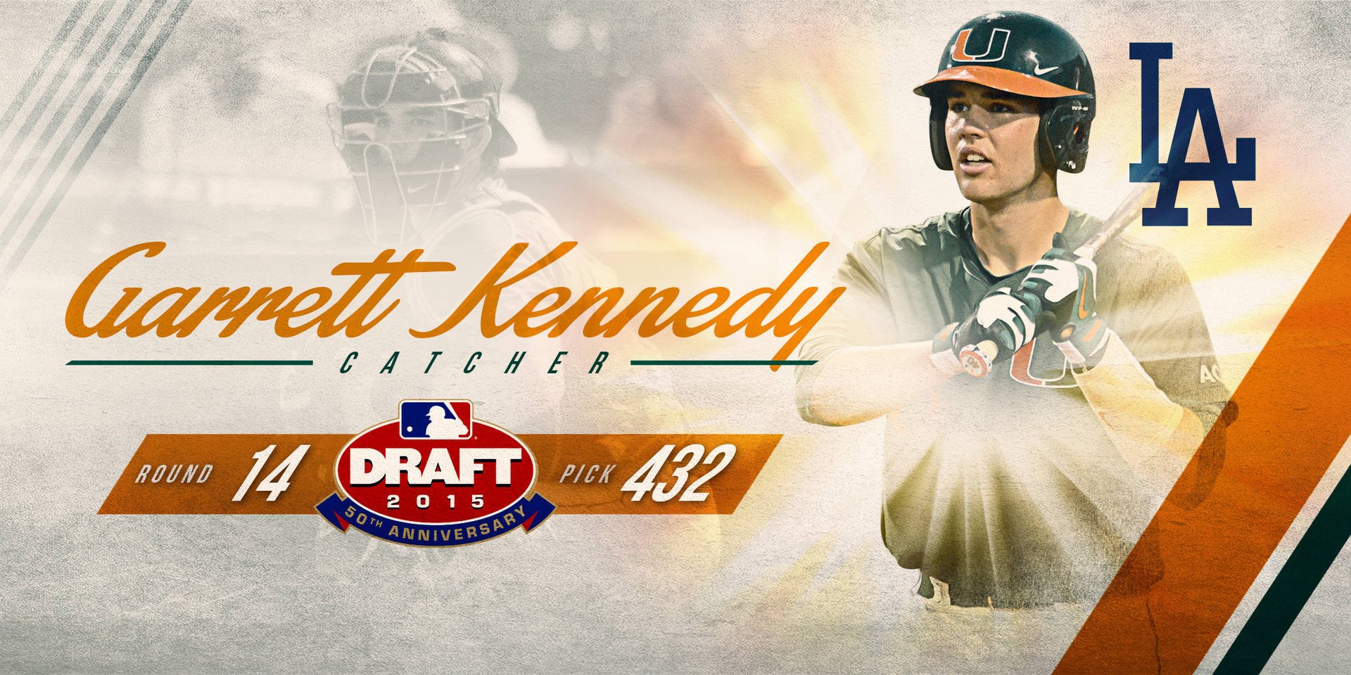 Kennedy Drafted in 14th Round by Dodgers