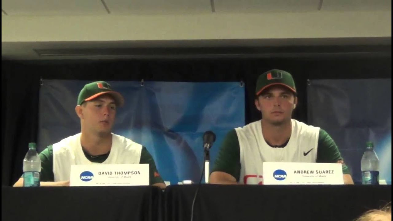 Game 2 Miami Press Conference - David Thompson and Andrew Suarez