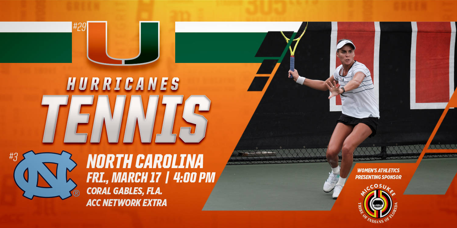 @CanesWTennis to Host Third-Ranked Tar Heels