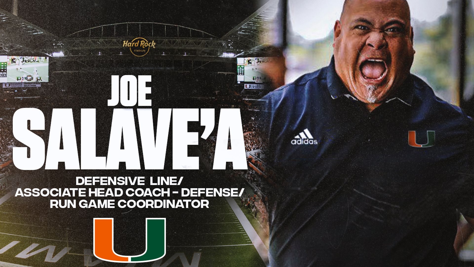 Salave'a Joins Hurricanes Football Staff