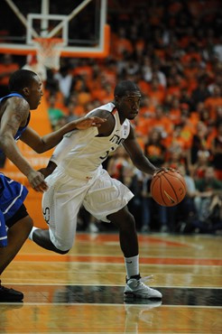 University of Miami Hurricanes guard, Malcolm Grant #3, plays host to the Duke Blue Devils at the BankUnited Center on February 13, 2011. Photo by...