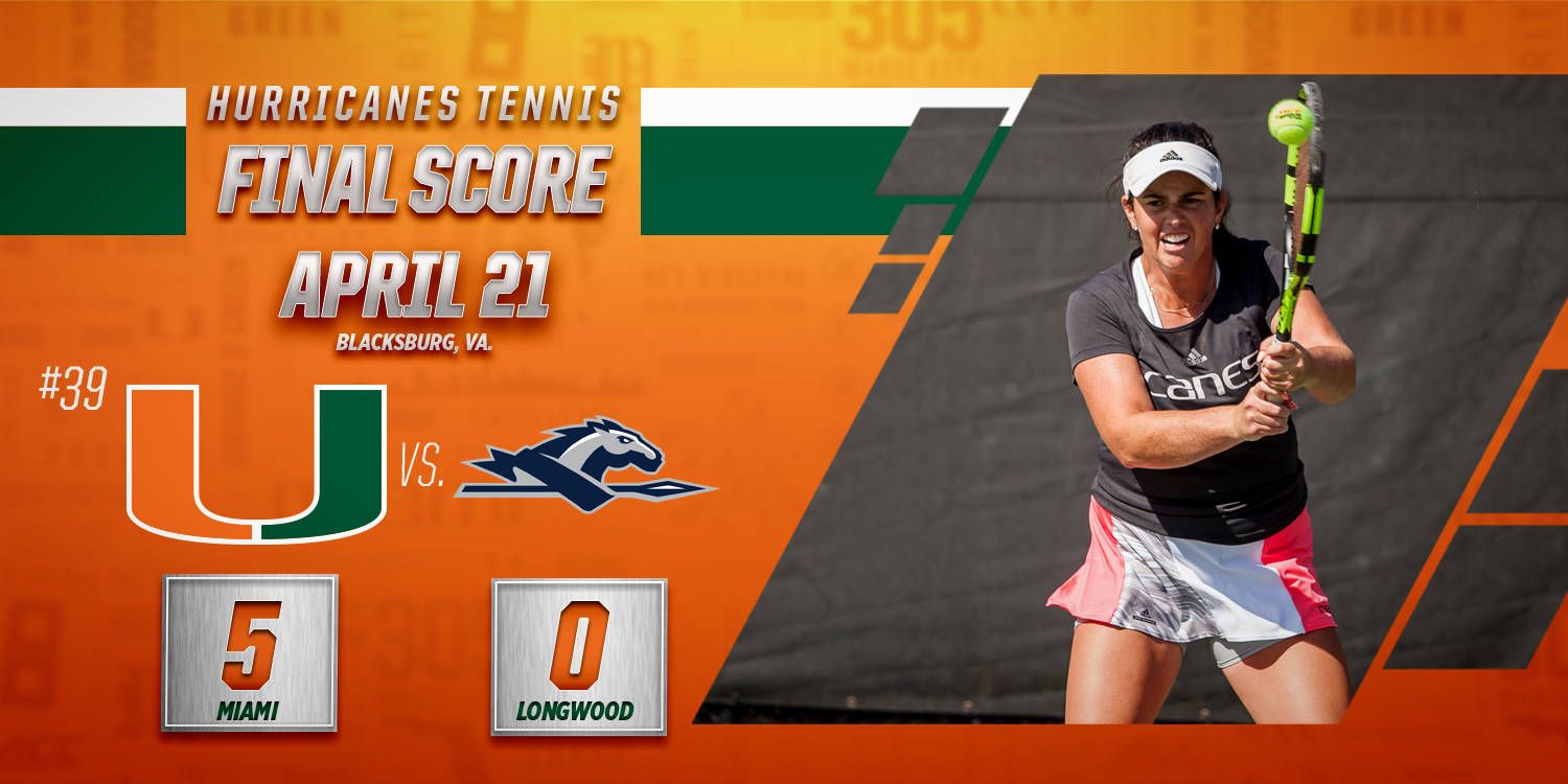 @CanesWTennis Defeats Longwood, 5-0