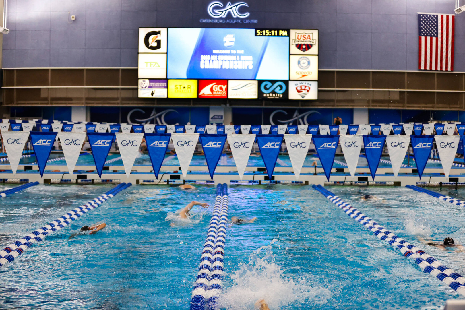 Swim/Dive Caps Run at 2025 ACC Championships