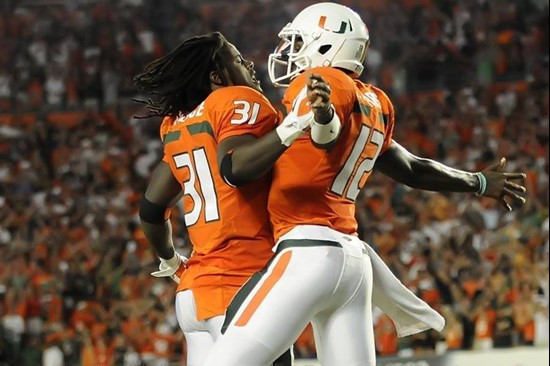 2011 Miami Hurricanes Football vs Ohio State Sean Spence Celebration