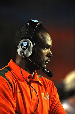 University of Miami Hurricanes head coach Randy Shannon led his team to a victory in a game against Charleston Southern University in the Canes...