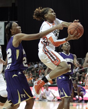 Hurricanes Rout Prairie View A&M :: Nov. 17, 2011 (AP Photos)