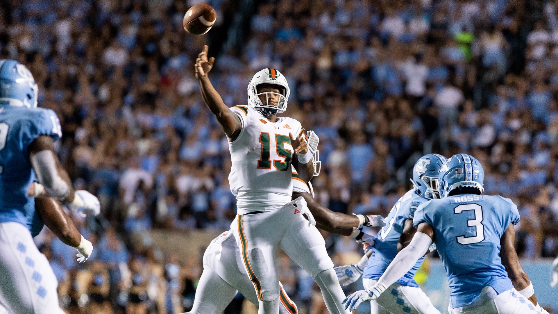 Canes Fall at UNC, 28-25