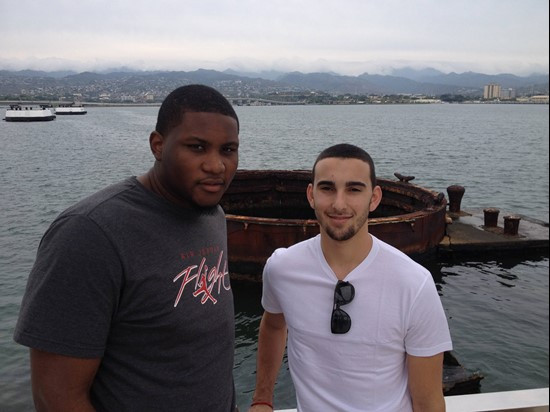 Reggie and Justin at Pearl Harbor