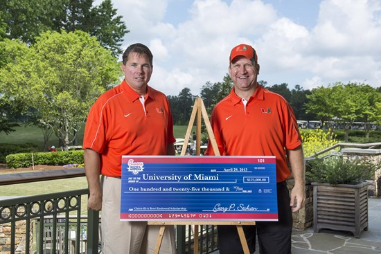 Al Golden and Gino Torretta - 2013 Chick-fil-A Bowl Challenge Champions