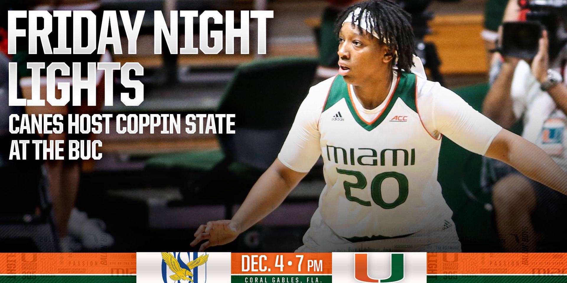 @CanesWBB to Face Coppin State at the BUC