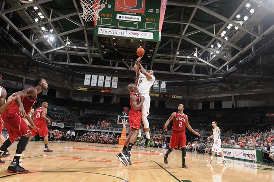 Kenny Kadji, Shane Larkin; NC State