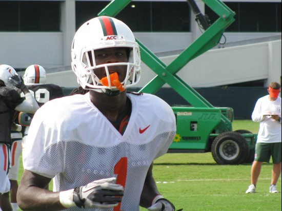 Wide receiver Allen Hurns jogs off the field after making a catch during a team drill on Friday.