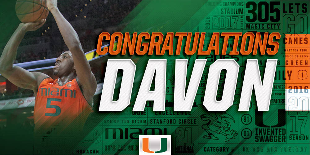 Davon Reed Graduates from Miami