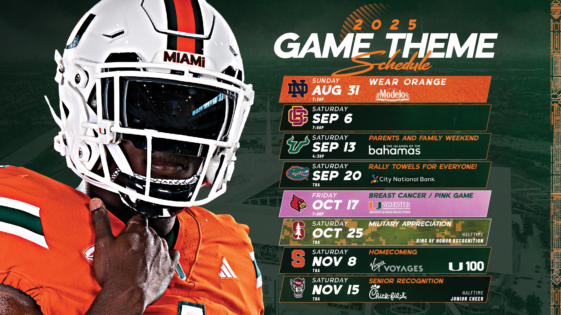 '25 Football Game Themes Announced