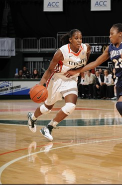 2011 Miami Hurricanes Women's Basketball vs Georgetown - Shenise Johnson
