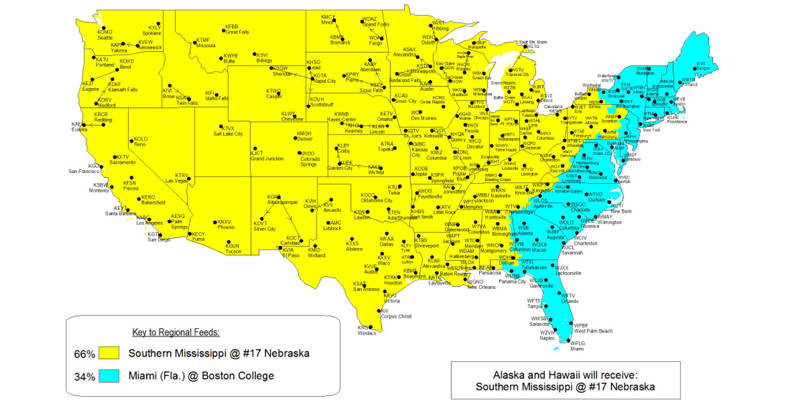 ABC/ESPN2 Coverage Map: Boston College Game