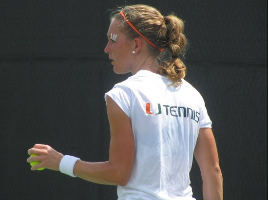 Bianca Eichkorn Saturday at the Neil Schiff Tennis Center.