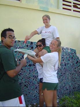The Hurricanes Student Athlete Advisory Committee coordinated painting and planting as community service at Virrick Park in Coconut Grove. 120...
