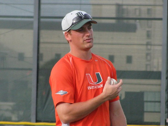 Ryan Perry at the Orange-Green World Series on Monday.