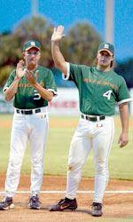 Jim Burt Honored During Baseball Game